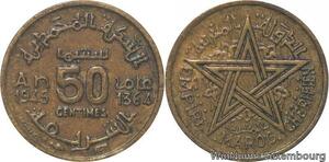 R7907 Morocco 50 Centimes Mohammed V AH 1364 1945 A Paris -> Make offer