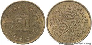 R7908 Morocco 50 Centimes Mohammed V AH 1364 1945 A Paris AU -> Make offer