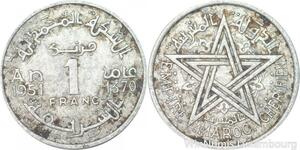 R7934 Morocco 1 Franc Mohammed V AH 1370 1951 A Paris -> Make offer