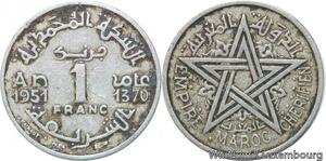 R7956 Morocco 1 Franc Mohammed V AH 1370 1951 A Paris -> Make offer