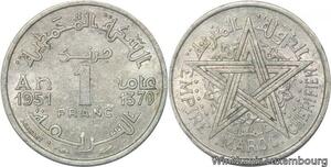 R7957 Morocco 1 Franc Mohammed V AH 1370 1951 A Paris -> Make offer