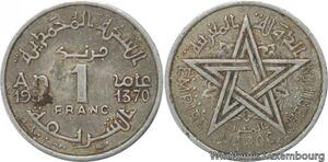 R7959 Morocco 1 Franc Mohammed V AH 1370 1951 A Paris -> Make offer