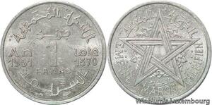R7962 Morocco 1 Franc Mohammed V AH 1370 1951 A Paris AU -> Make offer