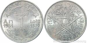 R7968 Morocco 1 Franc Mohammed V AH 1370 1951 A Paris AU -> Make offer