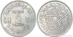 R7978 Morocco 2 Francs Mohammed V AH 1370 1951 A Paris AU -> Make offer