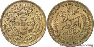 R8054 Tunisie 5 Francs Muhammad VIII AH 1365 1946 AU -> Make offer