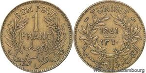 R8236 Tunisia 1 Franc AH 1360 1941 -> Make offer