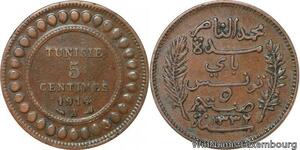 R8248 Tunisia 5 Centimes Muhammad al-Nasir Bey AH 1332 1914 A Paris > Make offer