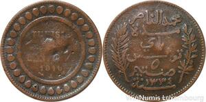 R8270 Tunisia 5 Centimes Muhammad al-Nasir Bey AH 1334 1916 A Paris > Make offer