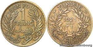 R8306 Tunisia Bon pour 1 Franc AH 1340 1921 A Paris -> Make offer
