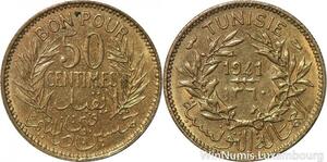 R8384 Tunisia Bon pour 50 Centimes AH 1360 1941 A Paris -> Make offer