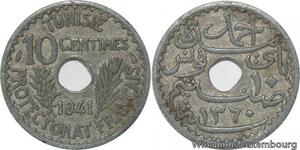 R8403 Tunisia 10 Centimes Muhammad al-Nasir Bey AH 1360 1941 Paris -> Make offer