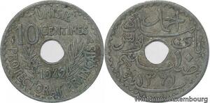 R8405 Tunisia 10 Centimes Muhammad al-Nasir Bey AH 1361 1942 Paris -> Make offer
