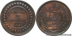 R8415 Tuninia French Protectorat 2 Centimes Ali Bey AH 1308 1891 A Paris ->Offer