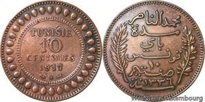 R8531 Tunisia 10 Centimes Muhammad al-Nasir Bey AH 1336 1917 A Paris -> M offer
