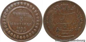 R8574 Tunisia 5 Centimes Muhammad al-Nasir Bey AH 1321 1903 A Paris > Make offer