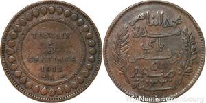 R8603 Tunisia 5 Centimes Muhammad al-Nasir Bey AH 1330 1912 A Paris > Make offer