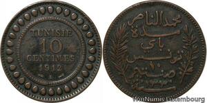 R8637 Tunisia 10 Centimes Muhammad al-Nasir Bey AH 1330 1912 A Paris -> M offer