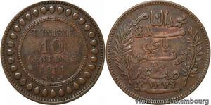 R8640 Tunisia 10 Centimes Muhammad al-Nasir Bey AH 1329 1911 A Paris -> M offer