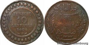 R8669 Tunisia 10 Centimes Muhammad al-Nasir Bey AH 1322 1904 A Paris -> M offer