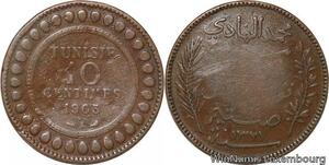 R8675 Tunisia 10 Centimes Muhammad al-Nasir Bey AH 1321 1903 A Paris -> M offer