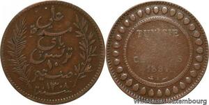 R8683 Tunisia 10 Centimes Muhammad al-Nasir Bey AH 1308 1891 A Paris -> M offer