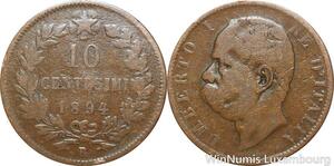 R8714 Italy 10 Centesimi Umberto I 1894 R Roma -> Make offer