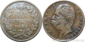 R8802 Italy 10 Centesimi Umberto I 1894 R Roma -> Make offer