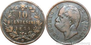R8805 Italy 10 Centesimi Umberto I 1894 B/I -> Make offer