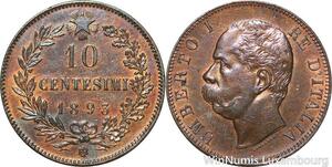 R8819 Italy 10 Centesimi Umberto I 1893 B/I AU SUP -> Make offer