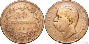R8828 Italy 10 Centesimi Umberto I 1894 R Roma -> Make offer