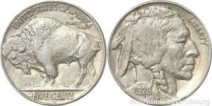 R8908 United States USA 5 Cents Buffalo 1928 AU -> Make offer