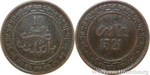 R9057 Morocco 10 Mazunas Abd al-Aziz AH 1321 1903 Birmingham -> Make offer