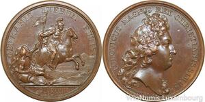 R9133 Rare Medal Germany Louis XIV Victoire Neckar Bataille Ladenburg 1674 UNC