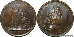 R9138 Rare Médaille Louis XIV Duc Orléans Bataille Cassel sur Orange 1677 UNC