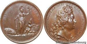 R9141 Rare Médaille Louis XIV Paix avec le Duché de Savoy 1696 Mauger UNC >Offer