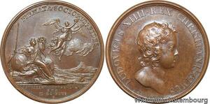 R9145 Rare Medal Italy Louis XIV Capture Piombino Pontolongone War 1646 UNC