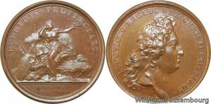 R9158 Rare Médaille Louis XIV Prise de Luxembourg 1684 Mauger UNC -> Make offer
