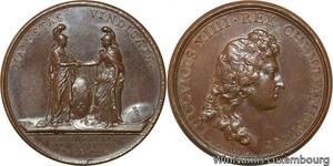 R9177 Rare Medal Italy Louis XIV Treaty of Pise 1654 UNC -> Make offer