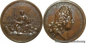 R9184 Rare Médaille Louis XIV Normandie Chambre Commerce Rouen 1703 UNC >M Offer
