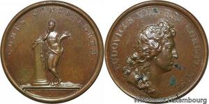 R9189 Rare Médaille Louis XIV Le Secret des Conseils Roi 1661 UNC -> Make offer