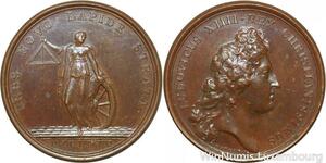 R9193 Rare Médaille Louis XIV Nouveau Pave de Paris Mauger 1669 AU -> Make offer