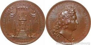 R9201 Rare Médaille Louis XIV Mort de la Reine Marie Thèrese 1683 UNC >M Offer