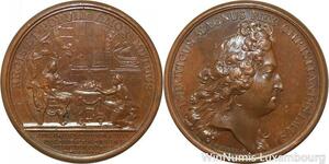 R9202 Rare Médaille Louis XIV Festin à l'hotel de ville Paris 1687 AU >M Offer