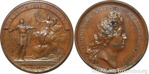 R9206 Rare Medal Germany Louis XIV Paix Aix La Chapelle 1668 AU -> Make offer