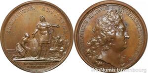 R9210 Rare Médaille Louis XIV Alsace Fondation de Neuf Brisach 1699 UNC >M Offer