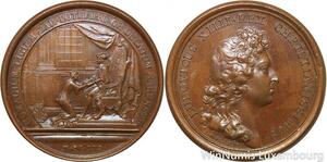 R9214 Rare Médaille Louis XIV Hommage Charles IV Duc Lorraine Duché Bar 1661 UNC
