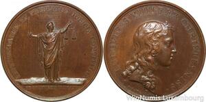 R9226 Rare Médaille Louis XIV Chambre de Justice Paris 1661 UNC -> Make offer