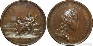 R9231 Rare Médaille Louis XIV Hôpital général Salpêtrière 1656 Paris UNC > Offer