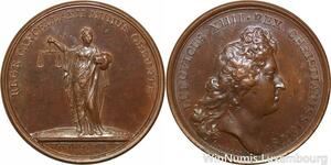 R9240 Rare Médaille Louis XIV Le Roi tenant le Sceau Royal 1672 UNC > Make offer